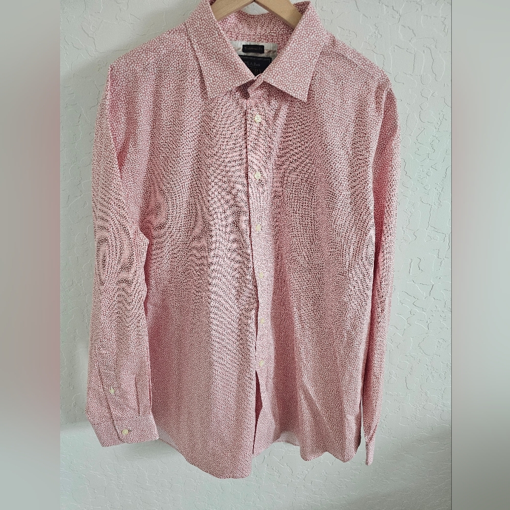 JOS. A. BANK Reserve Men’s XL‎ Shirt – Pink with Orange Tones Traditional Fit